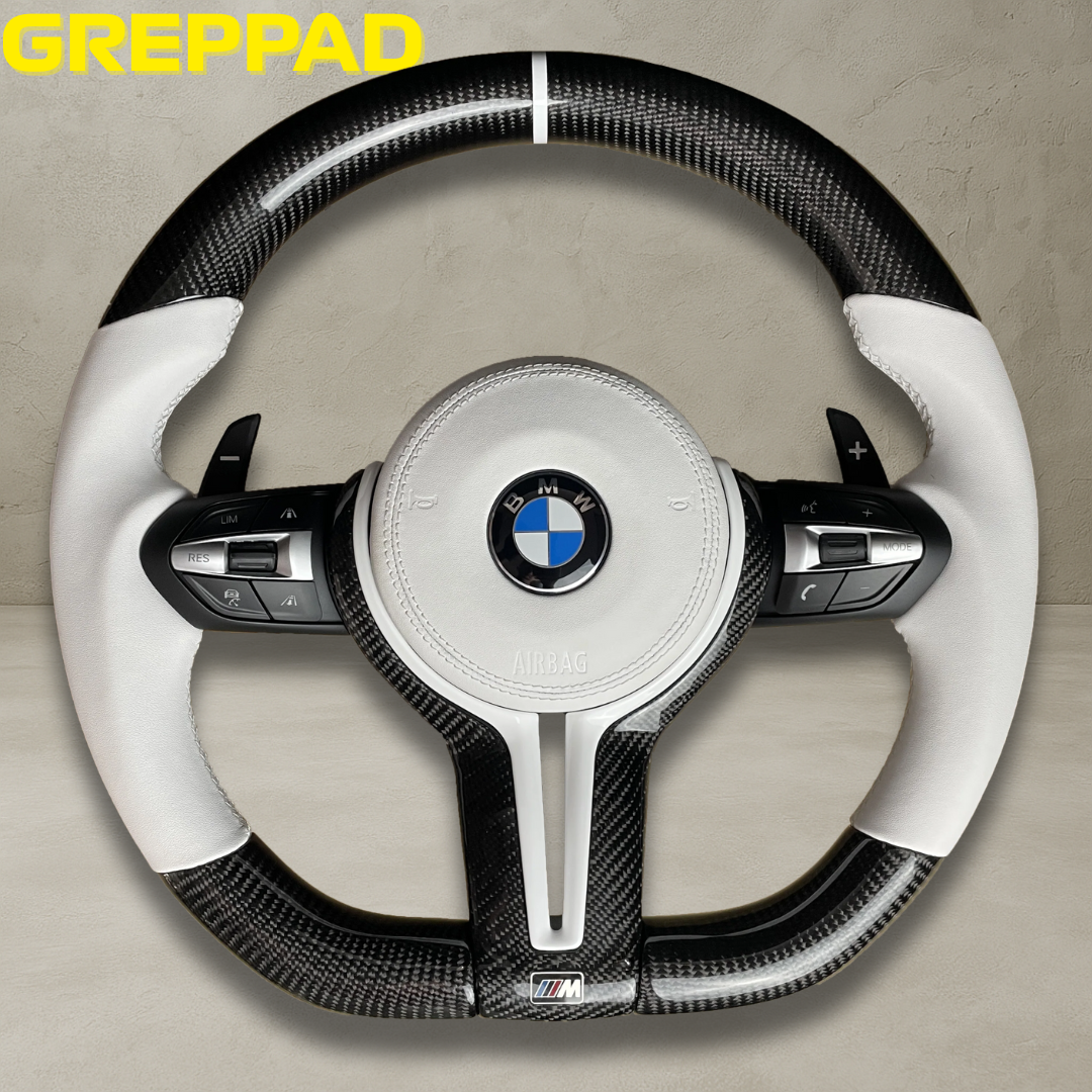BMW Sportratt 'Kolfiber & Vitt läder' 2005-2020
